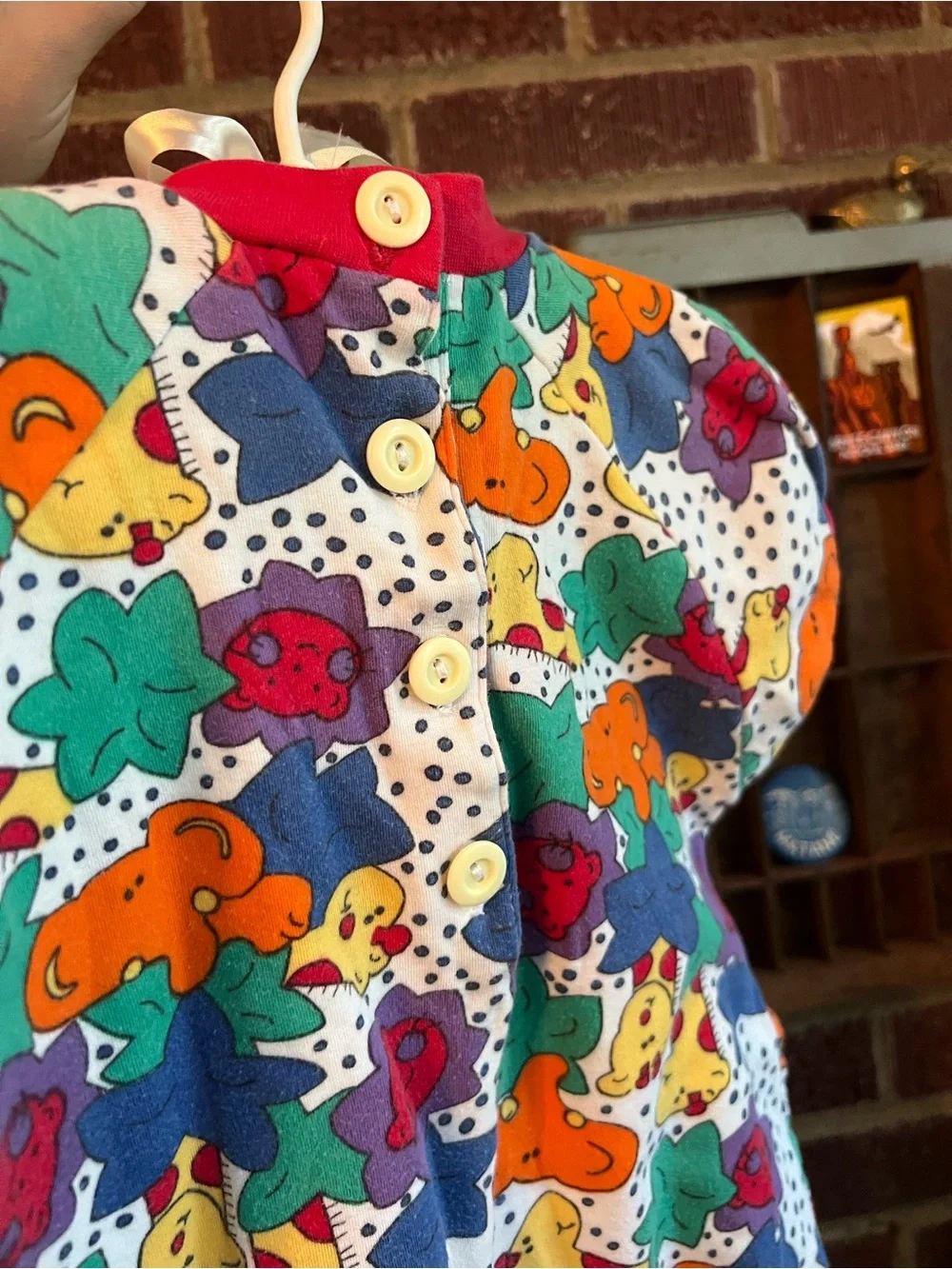 90’s Animal Print One-Piece Romper - Multicolor - brand “tic tac toe” 6-12 month